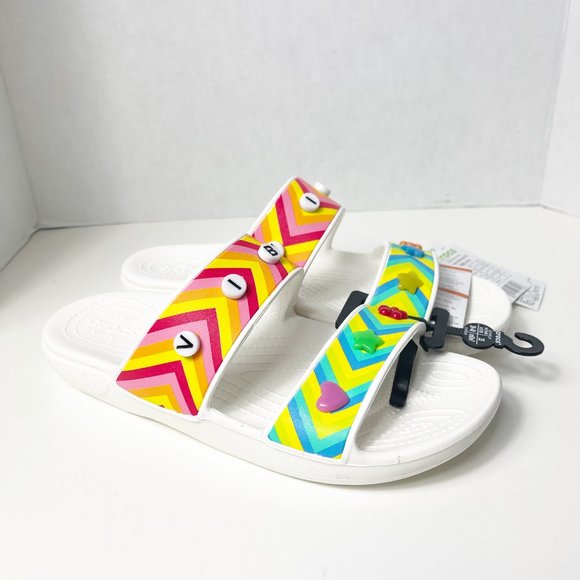 Limited Edition Crocs Women's  Classic Festival Vibes Sandals  White 7 - Picture 6 of 12